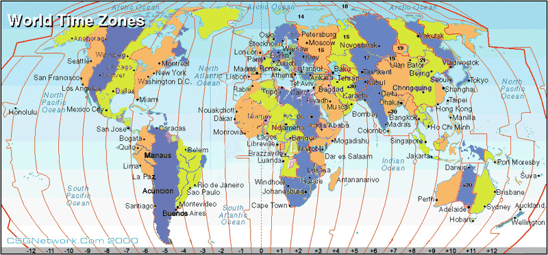 Eritrea - in World time map